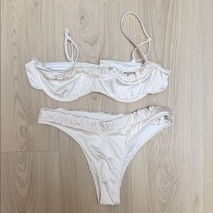 Shiny White Ivory Bikini - Bachelorette